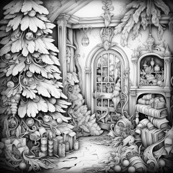 christmas pictures with patterns inside of it