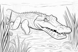 crocodile under water