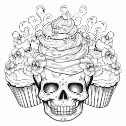 skull cupcakes