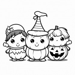 halloween cute coloring page