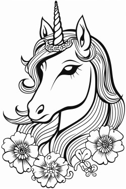 unicorn dengan temanya yang cantik