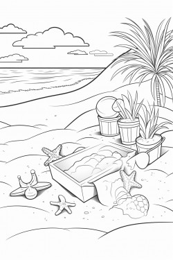 toys in the sand at the beach