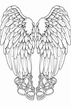 six wings with two wings they covered their faces with two they covered their feet and with two they were flying