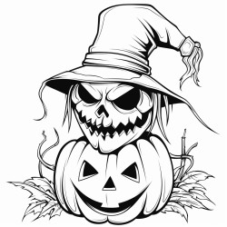 a scarecrow with a jackolantern as a head