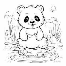 un animal flottant tte de chat t de lapin corps de panda miniature pattes arrires rduites et queue de dauphin