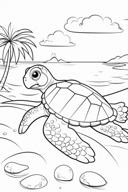 sea turtle on the beach