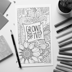 a diy colouring in that has a positive message on it