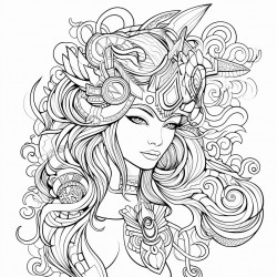 abstract fantasy character