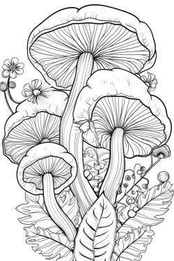 magic wand leaves mushrooms filligree