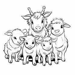 pig goat chicken rabbit cow lamb
