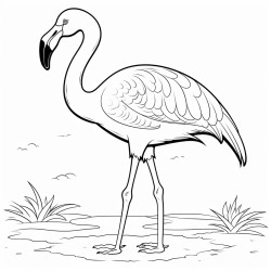 a flamingo stretching its wings and neck