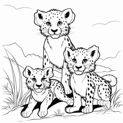 family cubs of kangro
