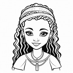 black princess with braids