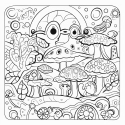 create a colouring page using words that contain the different phonemes for ough