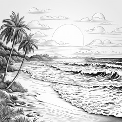 sunset at the beach