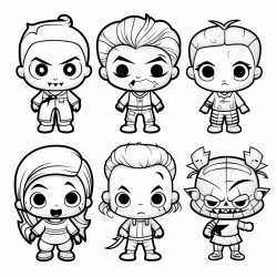 halloween style cartoon characters for kids