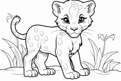 playing cute panther