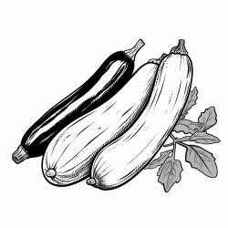 1 zucchini clipart