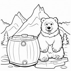 bears shaped like beer barrels in the mountains