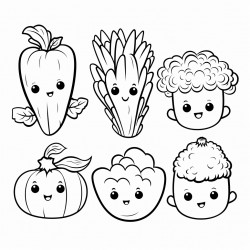 vegetables with smiles and other lunch and dinner foods