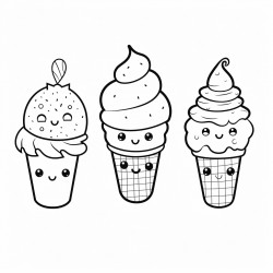 ice cream snacks food in bold and easy