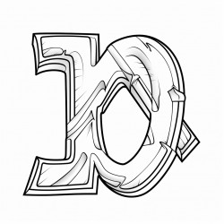 letters colouring page