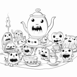 30ghosts having a tea party