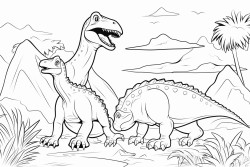 kids coloring book dinosaurs