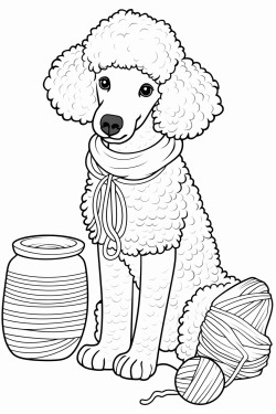 a standard poodle knitting
