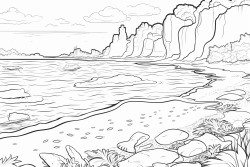 niuean beach with coral reef limestone cliffs and whales