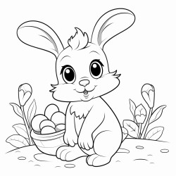 un lapin mange une carotte