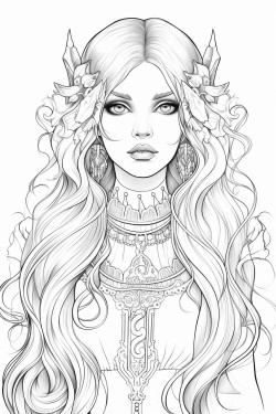 beautiful longhaired goth girl