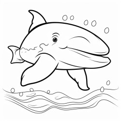 create a cute whale