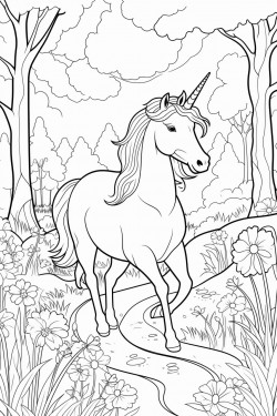unicorn on nature trail