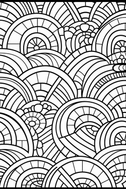 a cute radiant patterns  coloring bookvector white background black and white black drawing