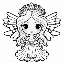 kaiwaii girl xmas angel