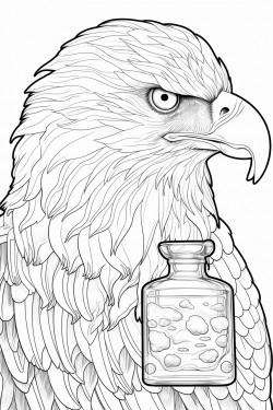 eagle drinking vodka