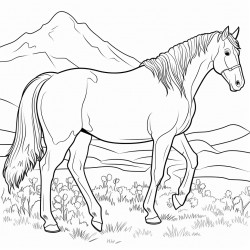 draft horse in a meadow