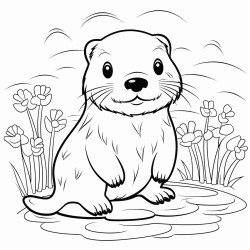 a cute adorable icelandic otter