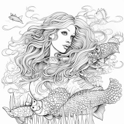 a mermaid and a sea witch
