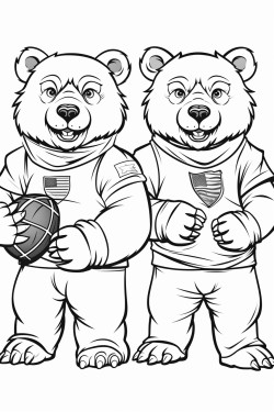 bears in uniform playing american football