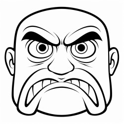 a mad face