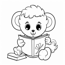 sheep reading and eating soup