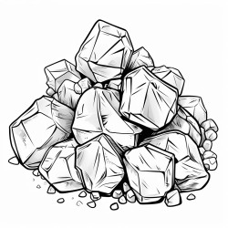 chunks of crystalized rock