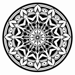 celestial harmony mandala  mandala featuring interlocking stars and celestial motifs
