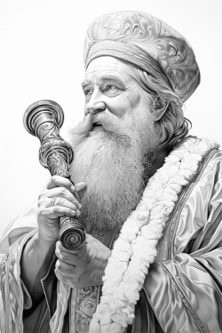 jewish people celebrate rosh hashanah with shofar