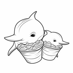 dolphines with ice cream