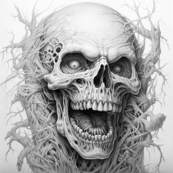 a scary skull horror image