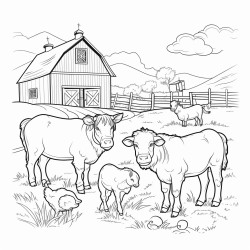 farm animals in a paddock