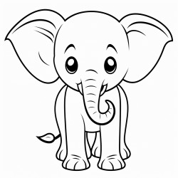 a cute miniature elephant